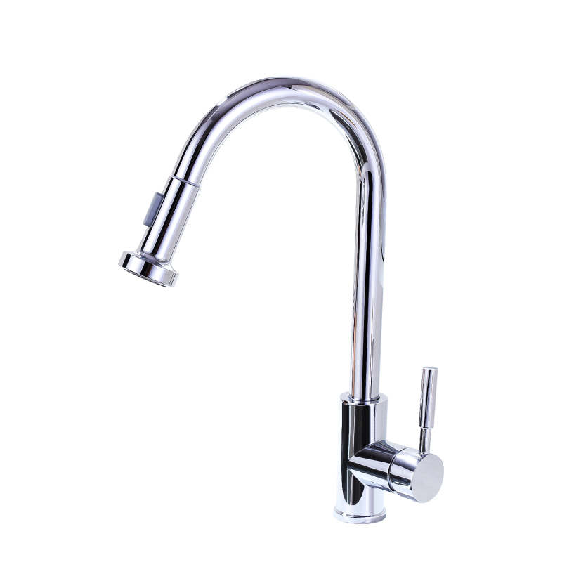 F80026 /F80026BN/F80026MB Single-Handle Pull Down  Sprayer Kitchen Faucet with CUPC Certification in Stainless Steel