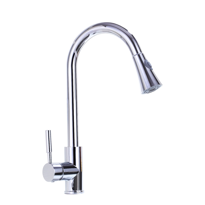 F80027/F80027BN/F80027MB Single-Handle Pull Down  Sprayer Kitchen Faucet with CUPC Certification in Stainless Steel