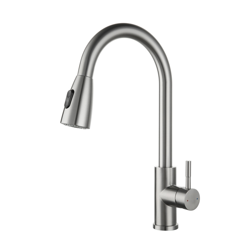 F80028/F80028BN/F80028MB  Single-Handle Pull Down  Sprayer Kitchen Faucet with CUPC Certification in Stainless Steel