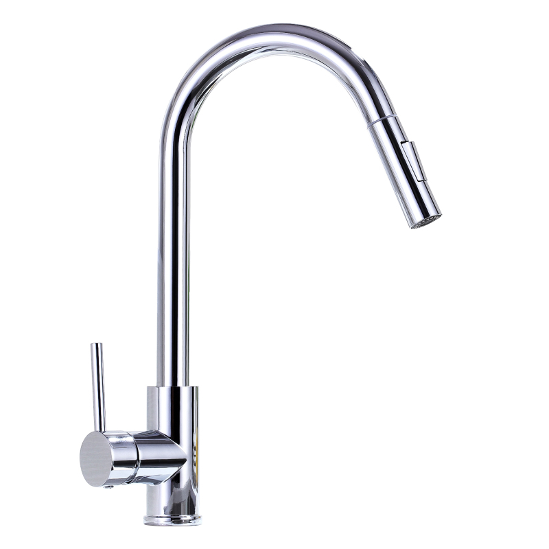 F80105/F80105BN/F80105MB Single-Handle Pull Down  Sprayer Kitchen Faucet with CUPC Certification in Stainless Steel
