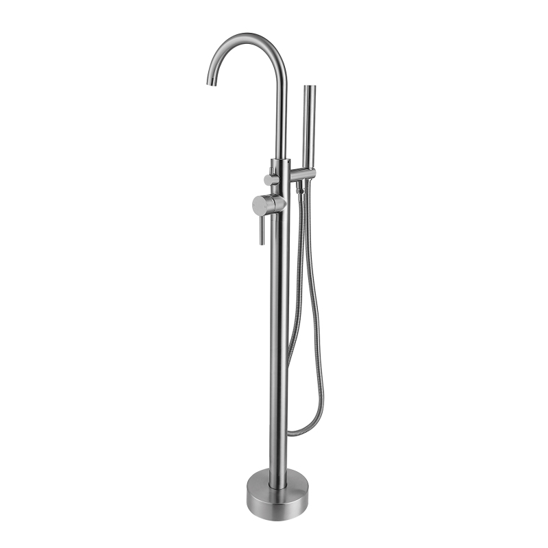 FF017/FF017BB/FF017BN/FF017MB/FF017ORB/FF017VB  Freestanding Floor Mounted Bath Tub Filler Faucets with Hand Held Shower Head