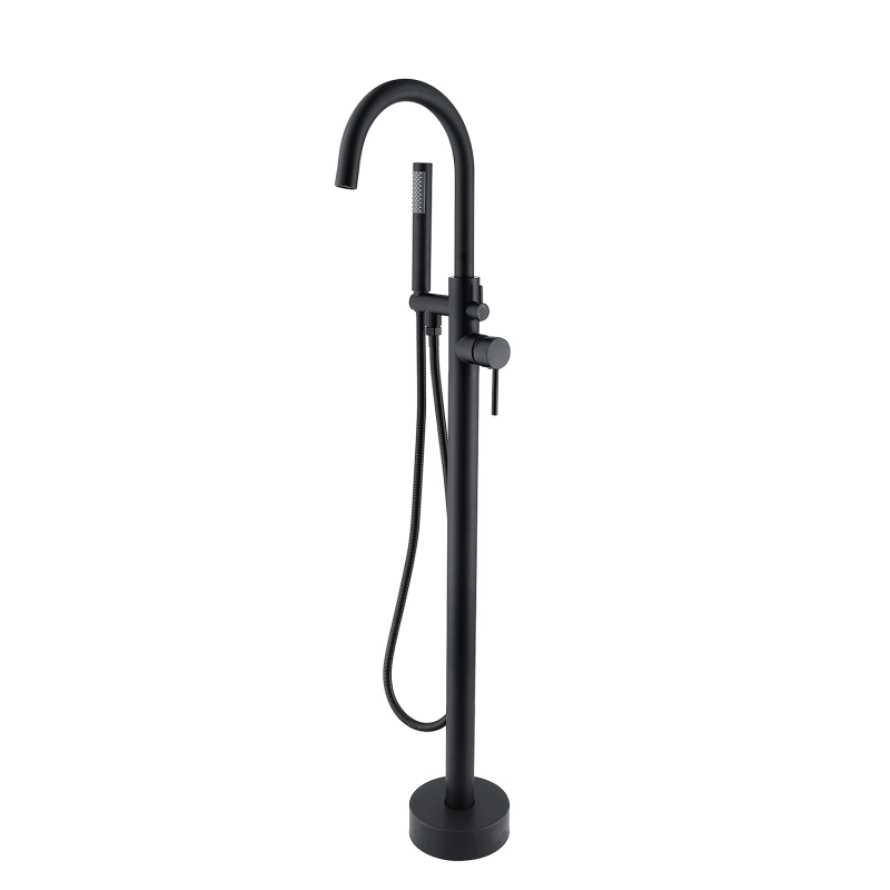 FF017/FF017BB/FF017BN/FF017MB/FF017ORB/FF017VB  Freestanding Floor Mounted Bath Tub Filler Faucets with Hand Held Shower Head