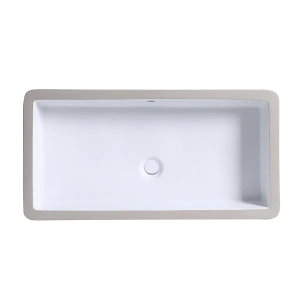 UB2814 White Ceramic Rectangular Undermount Bathroom Sink