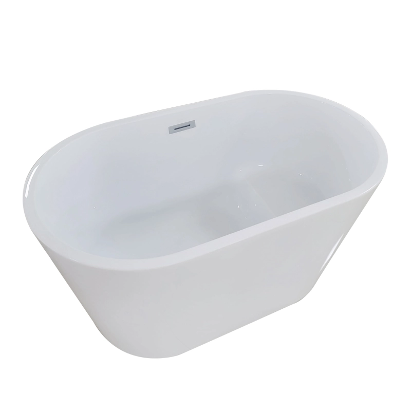 D2066-47S Freestanding 47 in. Contemporary Design Acrylic Flatbottom  Soaking Tub  Bathtub in White