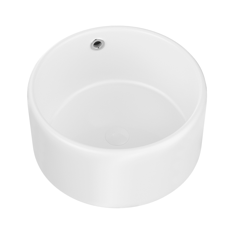 AB16167 16.75 in. Topmount Bathroom Sink Basin in White Ceramic