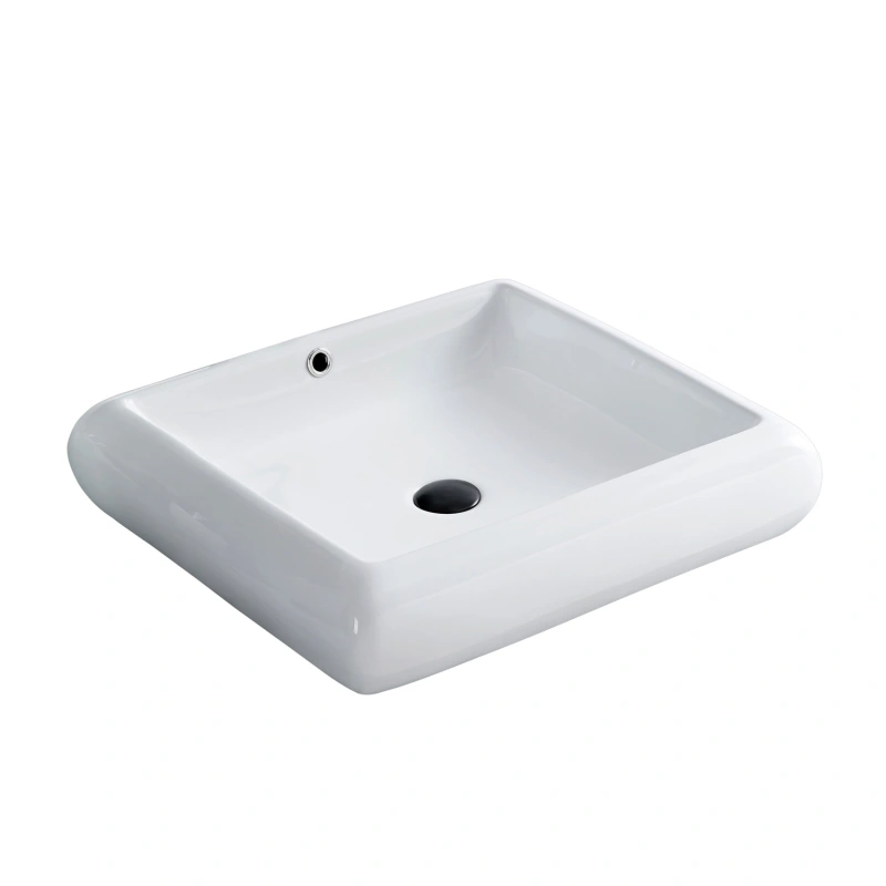 AB2220 22 in. Topmount Bathroom Sink Basin in White Ceramic