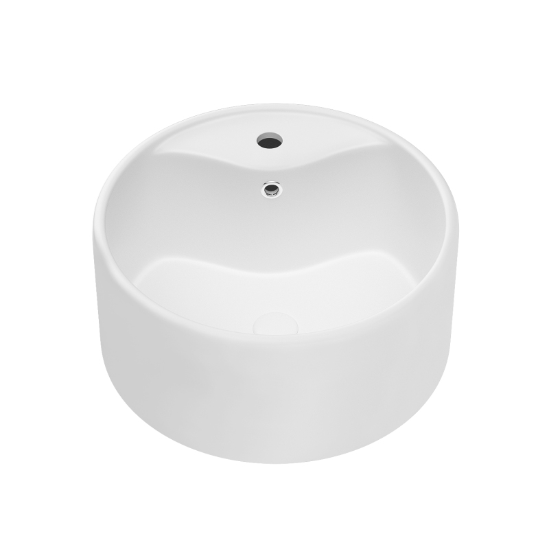 AB1818F1 18.13 in. Topmount Bathroom Sink Basin in White Ceramic