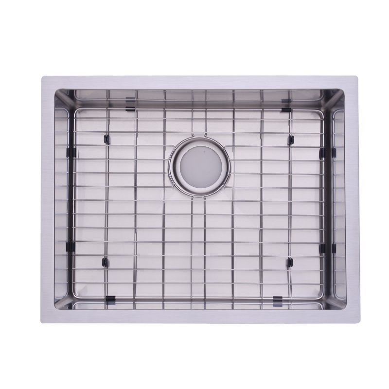 HRS2318GS Stainless Steel 18 Gauge  23'' L x 18'' W Single Bowl Undermount Workstation Kitchen Sink with grid and strainer