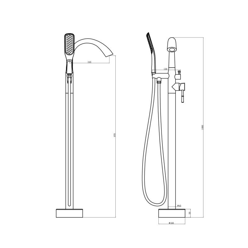 FB0171/ FB0171BN/ FB0171MB/ FB0171RB freestanding faucet