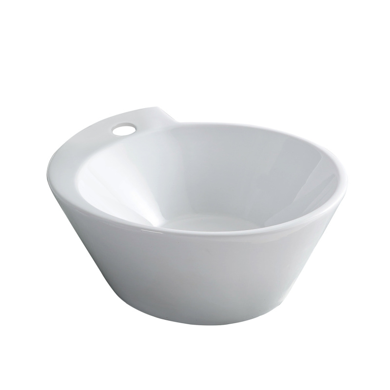 AB1719F1 19.13 in. Topmount Bathroom Sink Basin in White Ceramic