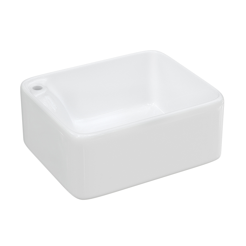 AR1717TF1 17'' L x 17'' W x 5'' H Topmount Bathroom Sink Basin in White Ceramic