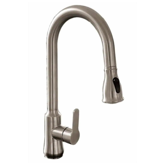 F80024BN Single-Handle Pull Down  Sprayer Kitchen Faucet with CUPC Certification in Stainless Steel