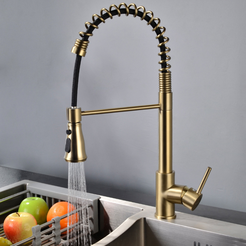 11003BL/ 11003BG   Pull Down Single Handle Kitchen Faucet