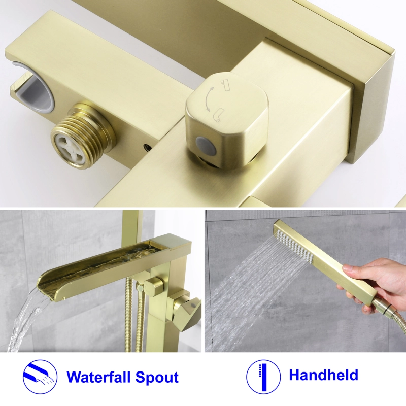 18037BL/ 18037BG/ 18037BN Floor Bathtub Faucet