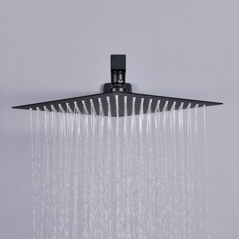 USA-SH-005 10-inch square two-function black shower set