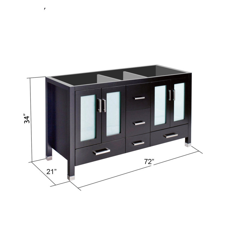 V34-72E Bathroom Vanity Base Only