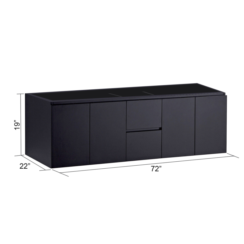 V4-72E-1 Bathroom Vanity Base Only