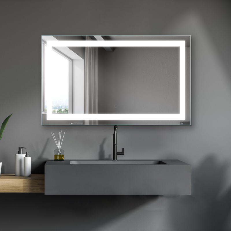 W63728043 LED Lighted Bathroom Wall Mounted Mirror with High Lumen+Anti-Fog Separately Control+Dimmer Function