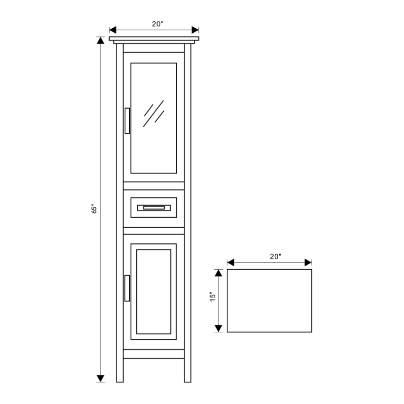 LA-65-2015C-1   Linen Cabinet