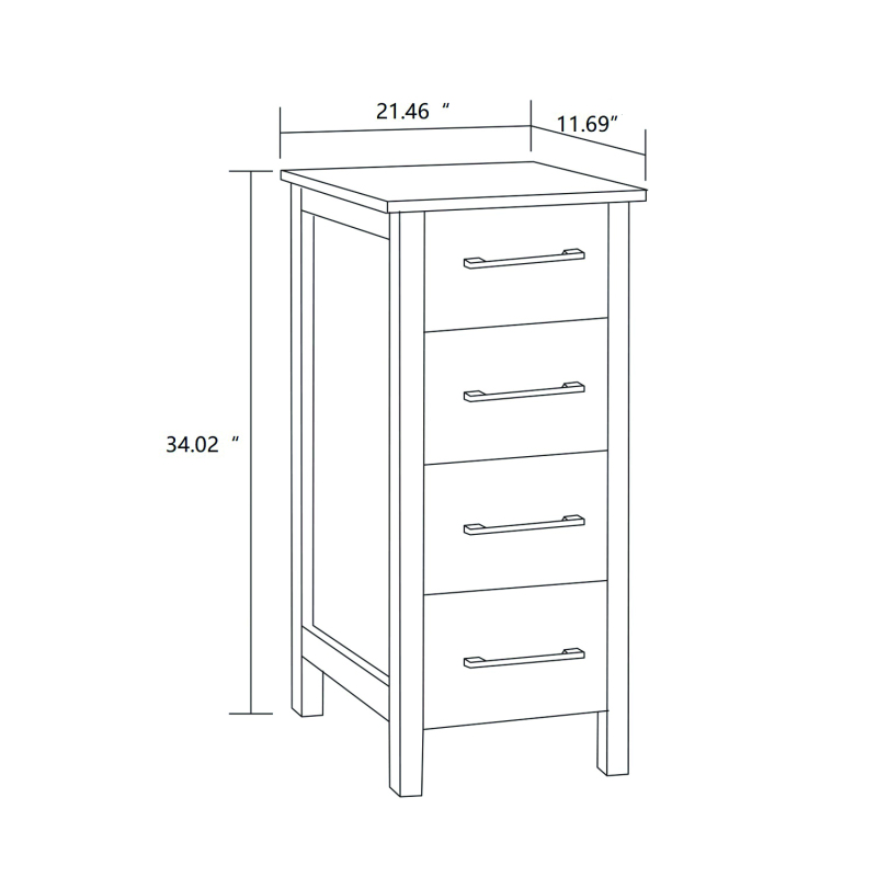 V6S4-12G Linen Cabinet