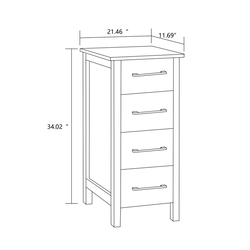V6S4-12T  Linen Cabinet