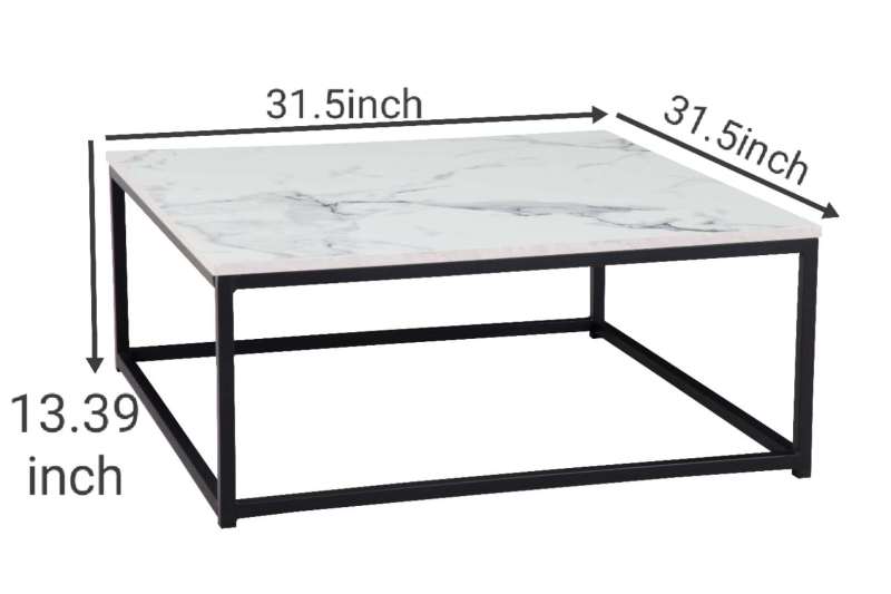 W24013134 COFFEE TABLE(WHITE) （square ）+for kitchen, restaurant, bedroom, living room and many other occasions