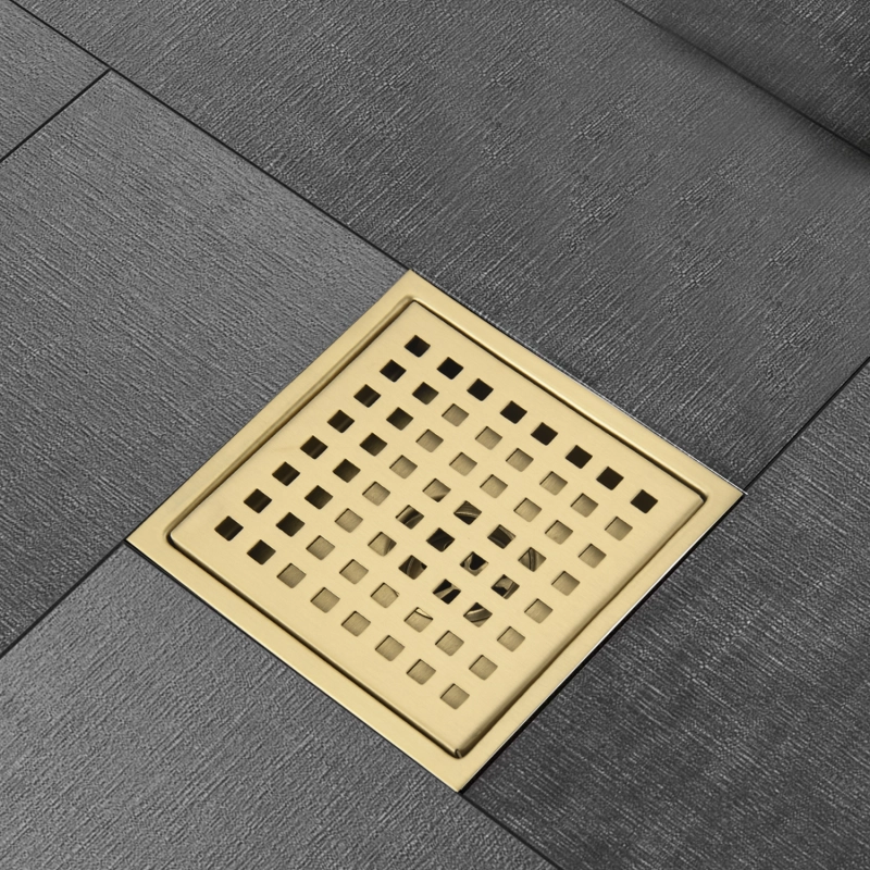 TH-FD106BG 6 Inch Square Shower Floor Drain