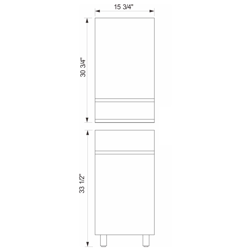 64.25'' x 15.75''VS4E/VS4W/VS4G/VS4T Linen Cabinet