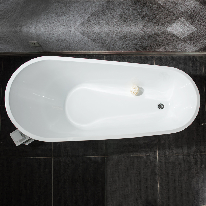 BT2008-55/BT2008-59/BT2008-63/BT2008-67  Freestanding. Contemporary Design Acrylic Flatbottom SPA Tub  Bathtub in White