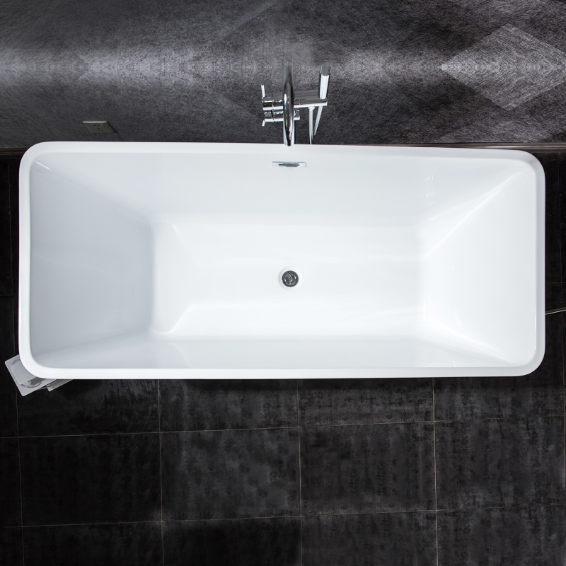 BT2011-55/BT2011-59/BT2011-63/BT2011-67 Freestanding. Contemporary Design Acrylic Flatbottom SPA Tub  Bathtub in White