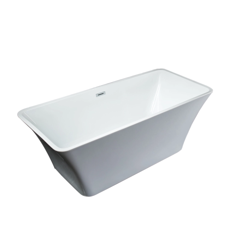 BT2011-55/BT2011-59/BT2011-63/BT2011-67 55"/59"/63"/67" Freestanding Acrylic Flatbottom SPA Tub  Bathtub in White