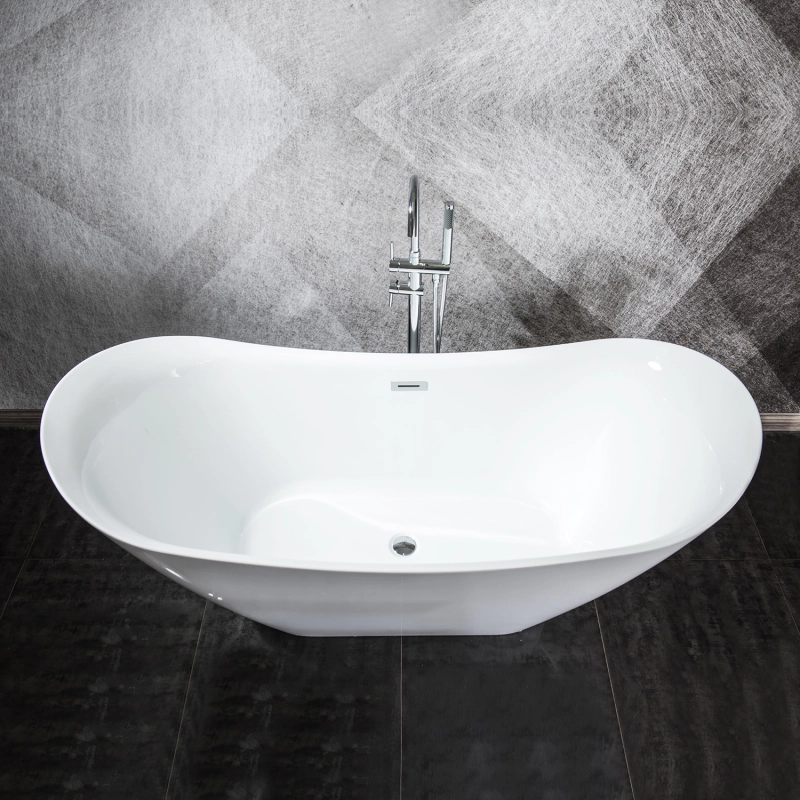 BT2014-63/BT2014-67/BT2014-71  Freestanding. Contemporary Design Acrylic Flatbottom  SPA Tub  Bathtub in White