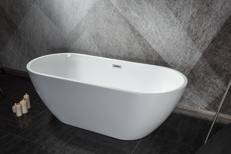 BT2020-55/BT2020-59/BT2020-63/BT2020-67  Freestanding. Contemporary Design Acrylic Flatbottom  SPA Tub  Bathtub in White