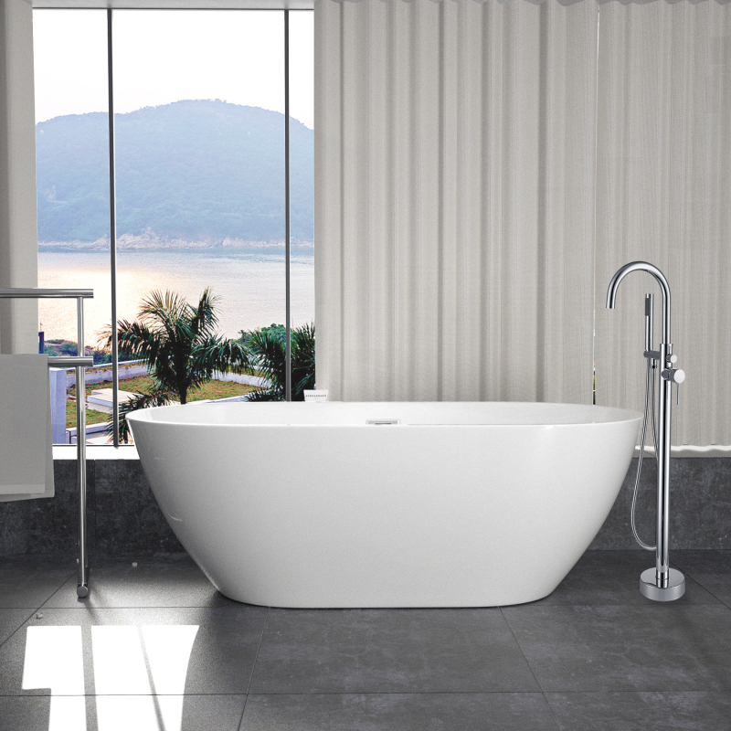 BT2020-55/BT2020-59/BT2020-63/BT2020-67  Freestanding. Contemporary Design Acrylic Flatbottom  SPA Tub  Bathtub in White