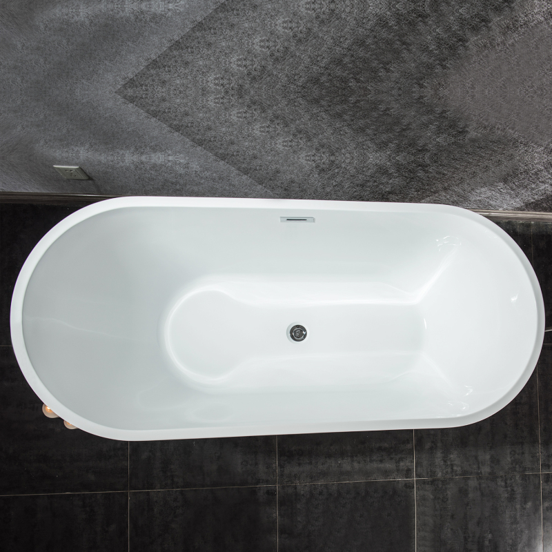 BT2020-55/BT2020-59/BT2020-63/BT2020-67  Freestanding. Contemporary Design Acrylic Flatbottom  SPA Tub  Bathtub in White