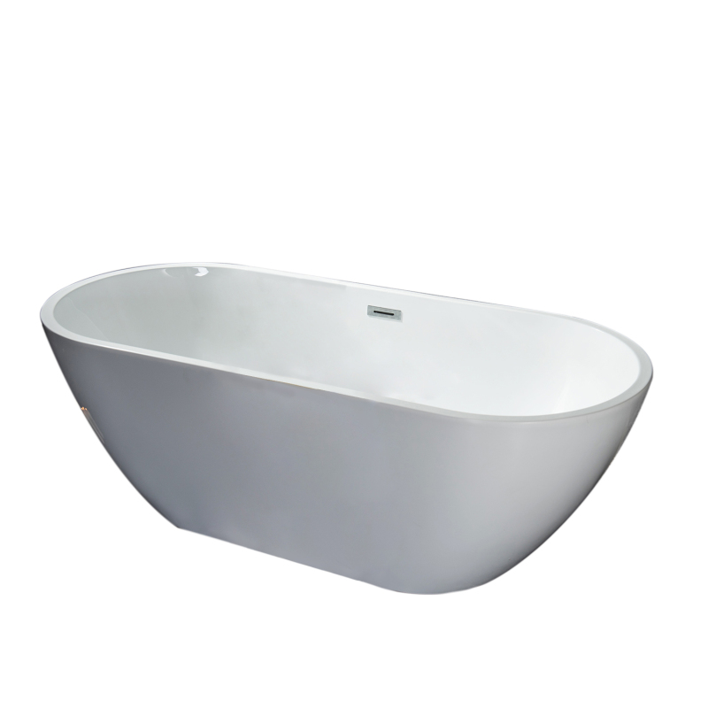 BT2020-55/BT2020-59/BT2020-63/BT2020-67  Freestanding. Contemporary Design Acrylic Flatbottom  SPA Tub  Bathtub in White