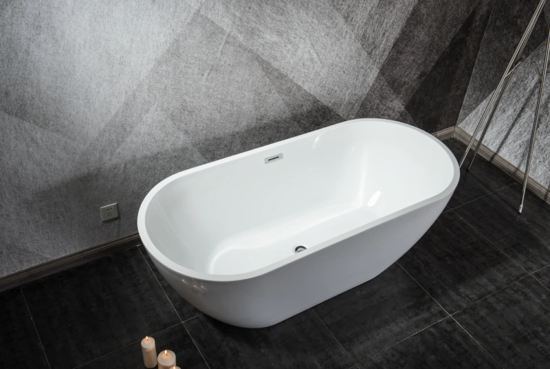 BT2020-55/BT2020-59/BT2020-63/BT2020-67  Freestanding. Contemporary Design Acrylic Flatbottom  SPA Tub  Bathtub in White