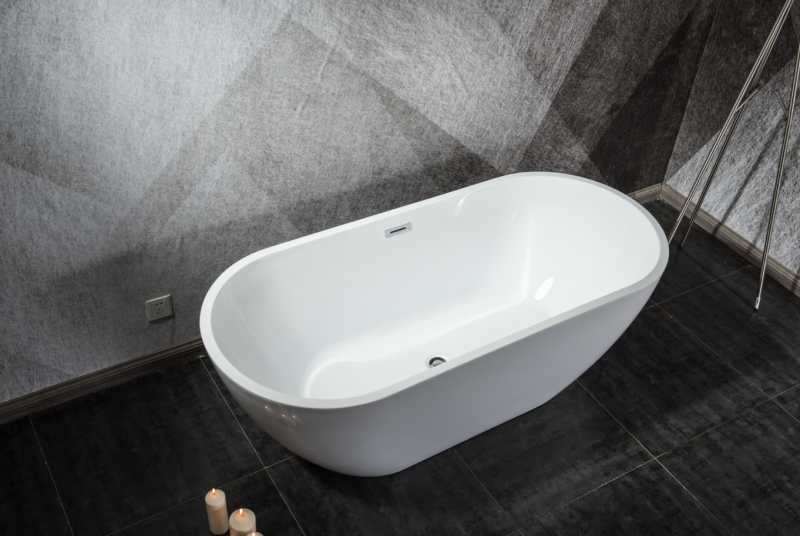 BT2020-55/BT2020-59/BT2020-63/BT2020-67  Freestanding. Contemporary Design Acrylic Flatbottom  SPA Tub  Bathtub in White