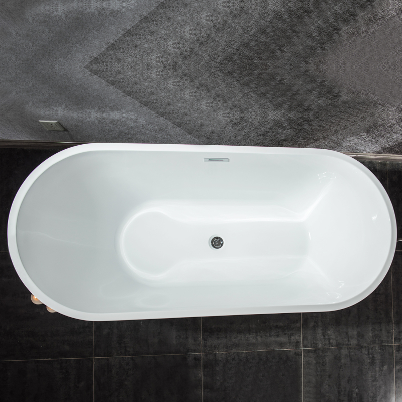 BT2020-55/BT2020-59/BT2020-63/BT2020-67 55"/59"/63"/67" Freestanding Acrylic Flatbottom  SPA Tub  Bathtub in White