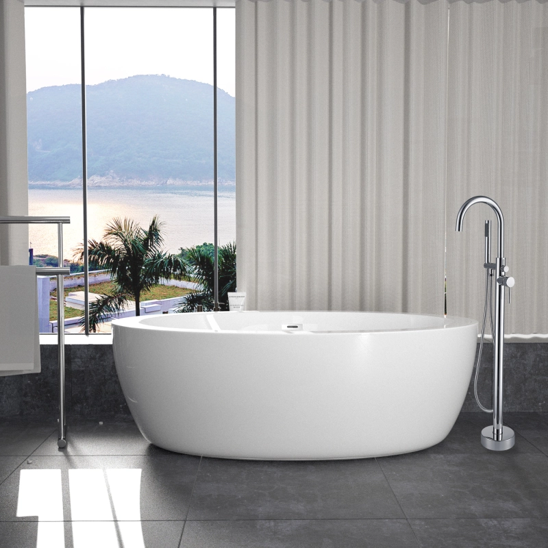 BT2026-67 Freestanding 67 in Contemporary Design Acrylic  SPA Tub Bathtub in White