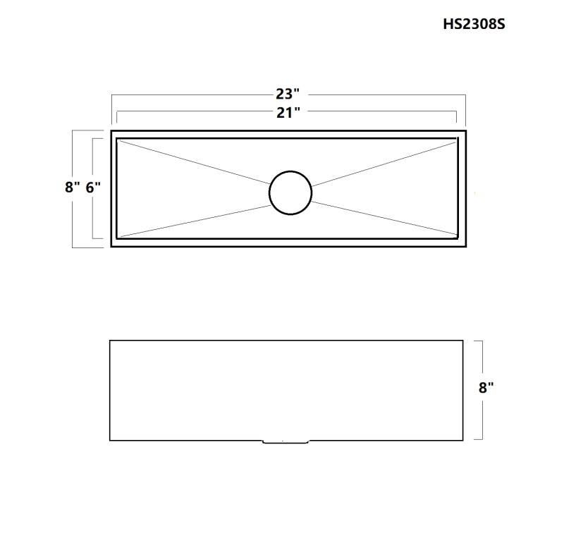 HS23088 Stainless Steel 18 Gauge 23.00 in. Single Bowl Undermount Workstation Kitchen Sink with Zero conner