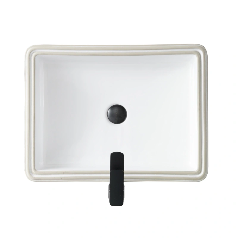 UR2217 22.5 in. Undermount Bathroom Sink Basin in White Ceramic