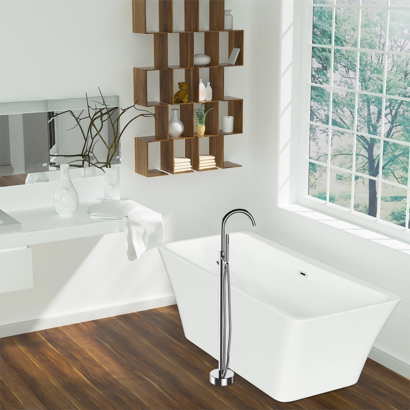 FF017/FF017BB/FF017BN/FF017MB/FF017ORB/FF017VB  Freestanding Floor Mounted Bath Tub Filler Faucets with Hand Held Shower Head