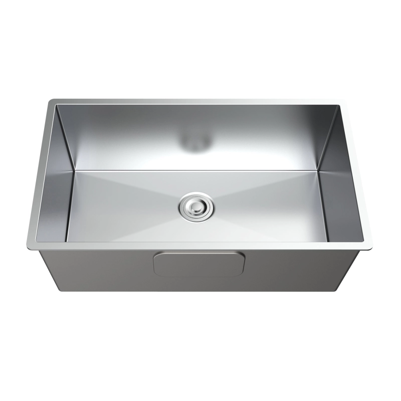 HS3018 Stainless Steel 30 in. Single Bowl Undermount Handmade Kitchen Sink without workstation