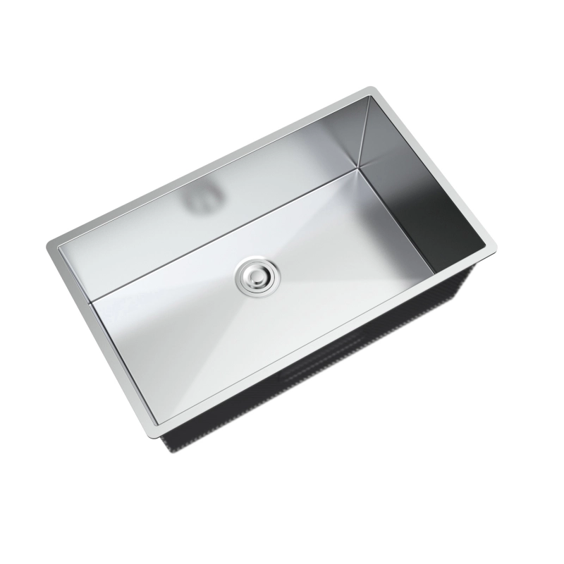 HS3018 Stainless Steel 30 in. Single Bowl Undermount Handmade Kitchen Sink without workstation