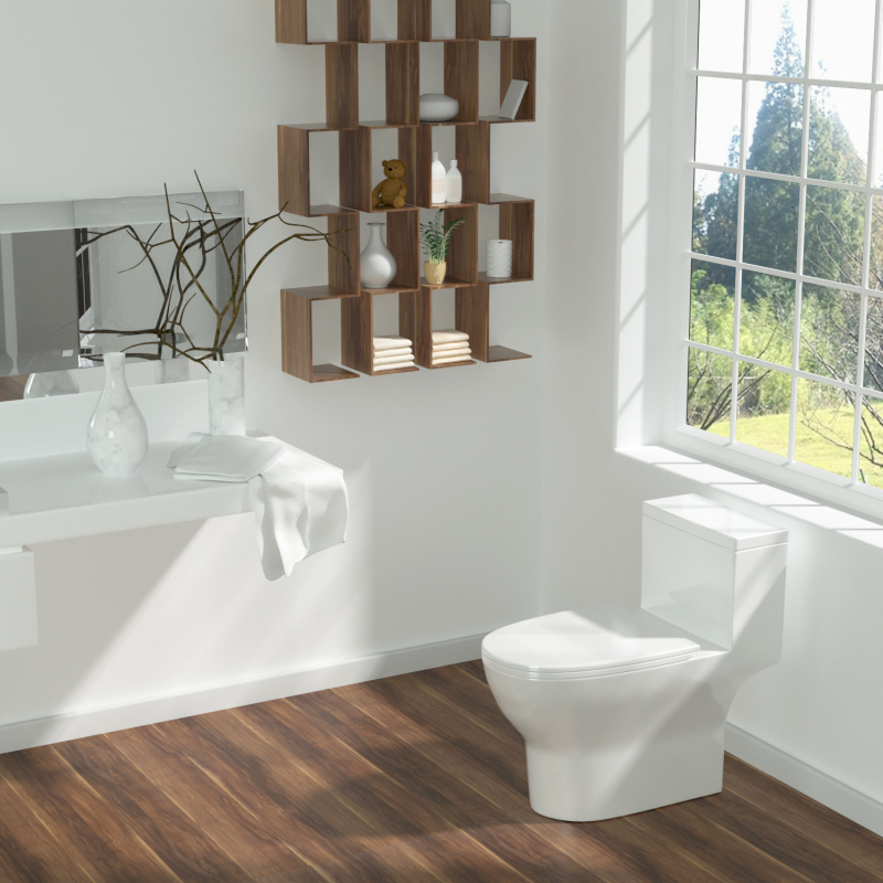 T113D Flush Elongated One-Piece Toilet (Seat Included)