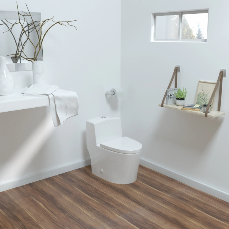 T80D Flush Elongated One-Piece Toilet (Seat Included)