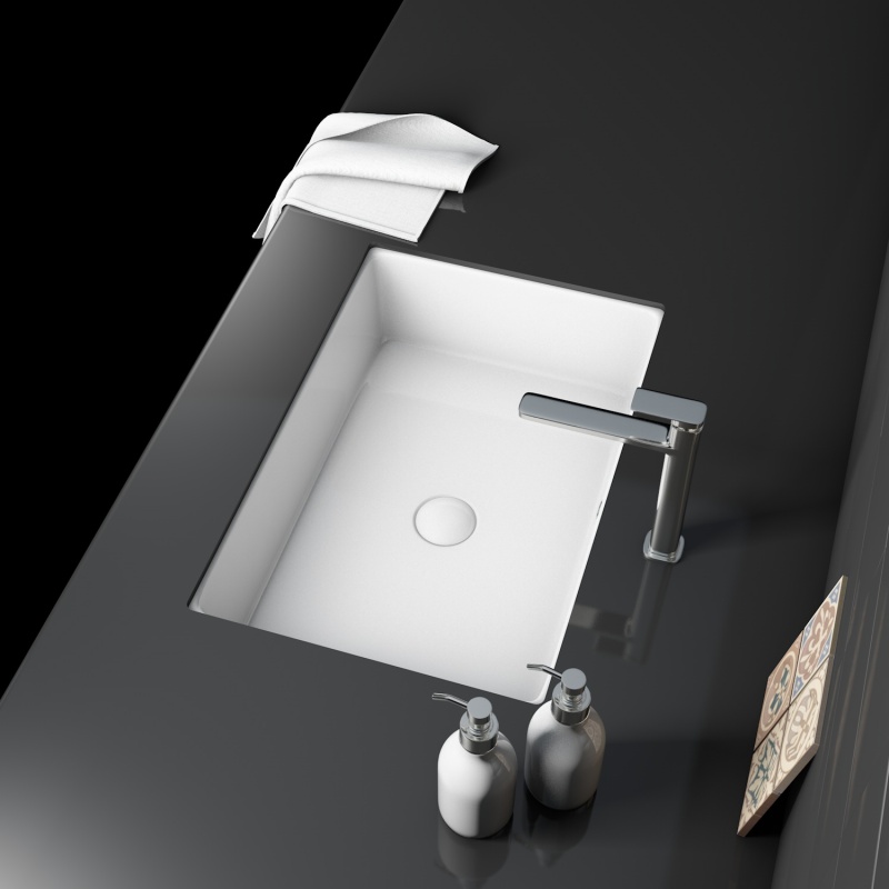 UR2013 19.63 in. Undermount Bathroom Sink Basin in White Ceramic