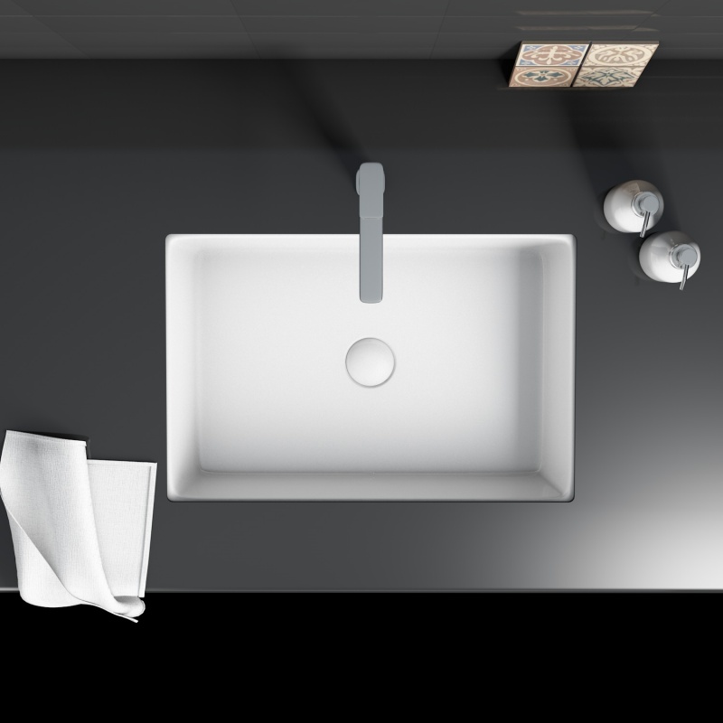 UR2013 19.63 in. Undermount Bathroom Sink Basin in White Ceramic