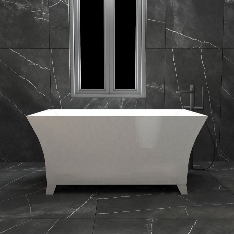 BT2038-67 Freestanding 67 in Contemporary Design Acrylic  SPA Tub Bathtub in White